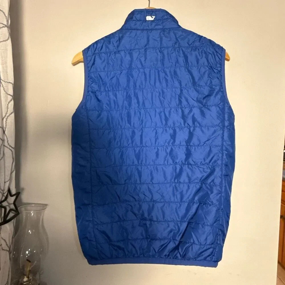 Vineyard vines boys puffer vest size xl 20 red blue preppy country club golf zip